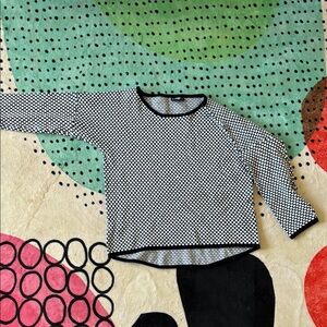 Express Black and White Long Sleeve Tee